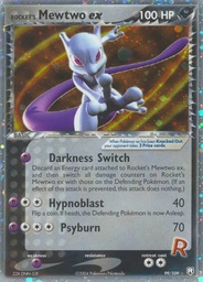 Rocket's Mewtwo ex en état correct