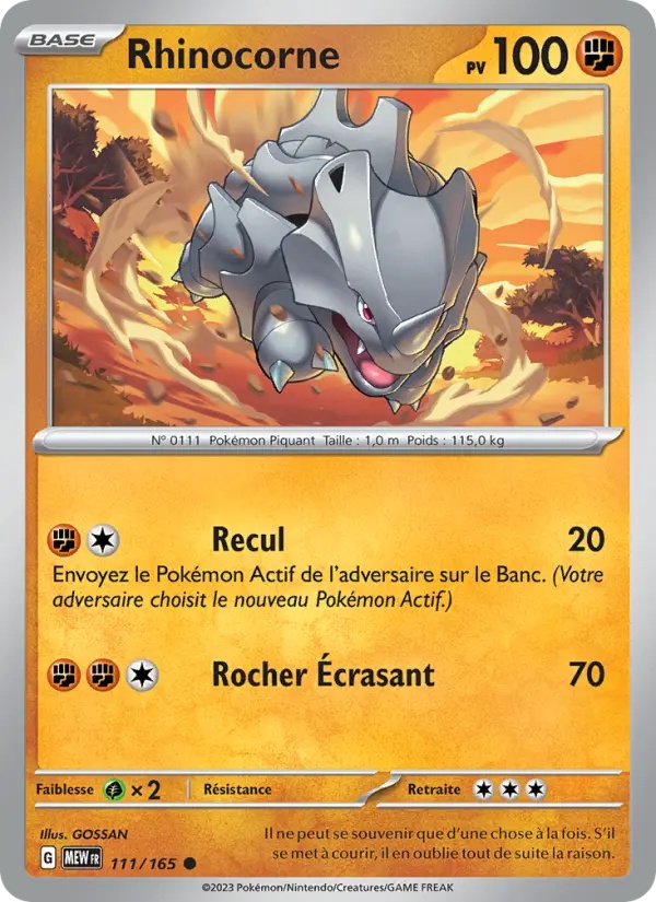 [111/165] Rhinocorne 111/165
