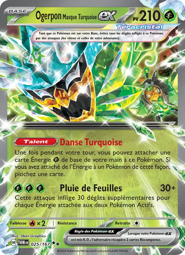 [025/167] Ogerpon Masque Turquoise-ex (TWM 025)