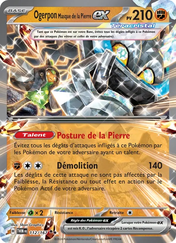 [112/167] Ogerpon Masque de la Pierre-ex (TWM 112)