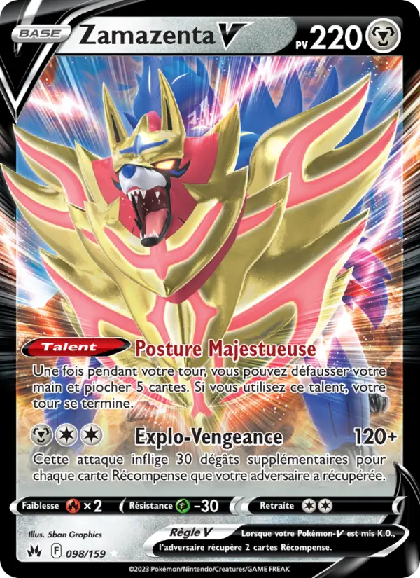 [098/159 [Normal]] Zamazenta V (CRZ 098)