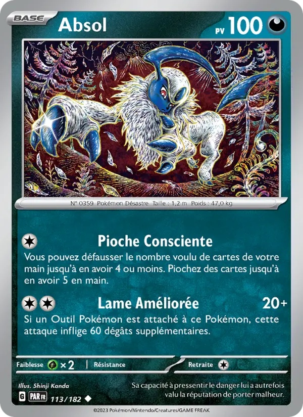 [113/182] Absol 113/182 Reverse
