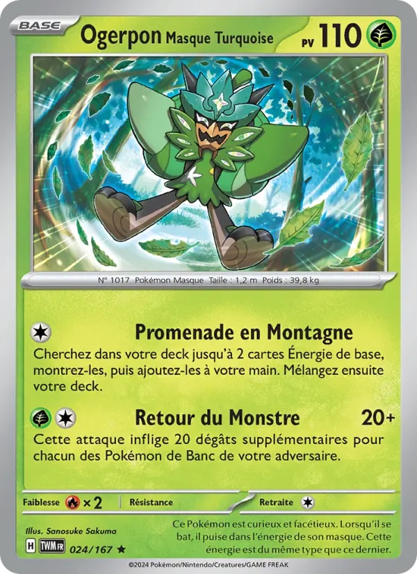 [024/167] Ogerpon Masque Turquoise 024/167 Reverse
