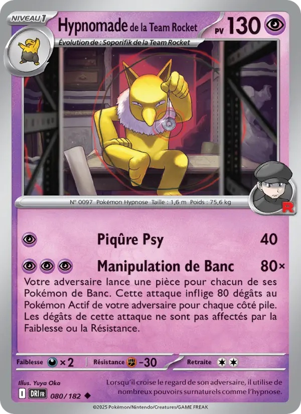 [080/182] Hypnomade de la Team Rocket 080/182 Reverse