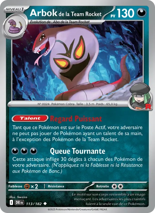 [113/182] Arbok de la Team Rocket 113/182 Reverse