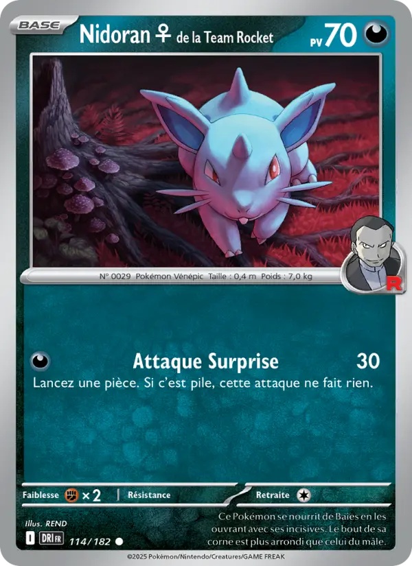 [114/182] Nidoran♀ de la Team Rocket 114/182 Reverse