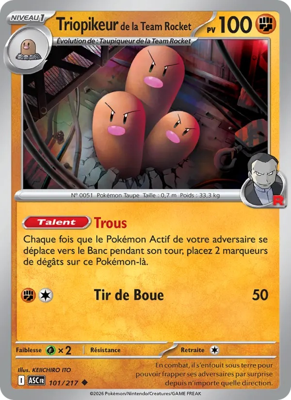 [101/217] Triopikeur de la Team Rocket 101/217 Reverse