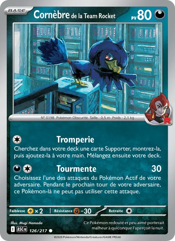 [126/217] Cornèbre de la Team Rocket 126/217 Reverse
