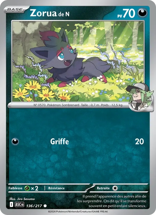[136/217] Zorua de N 136/217 Reverse