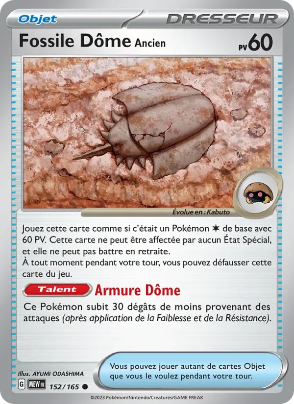 Fossile Dôme Ancien 152/165