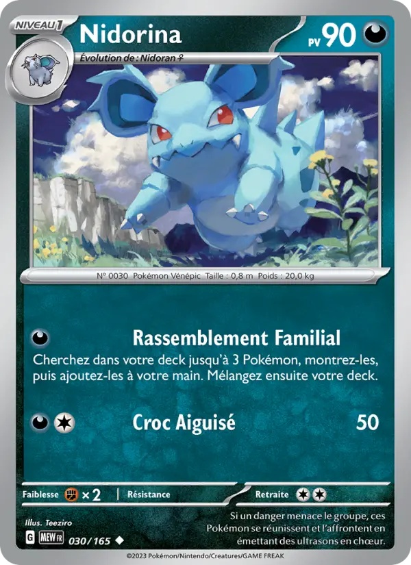 Nidorina 030/165 Reverse