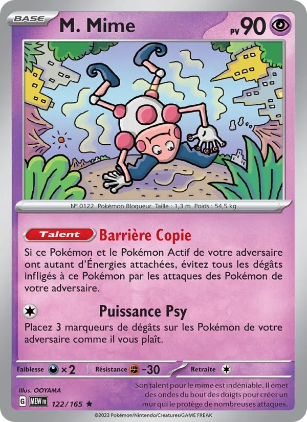 M. Mime 122/165 Reverse