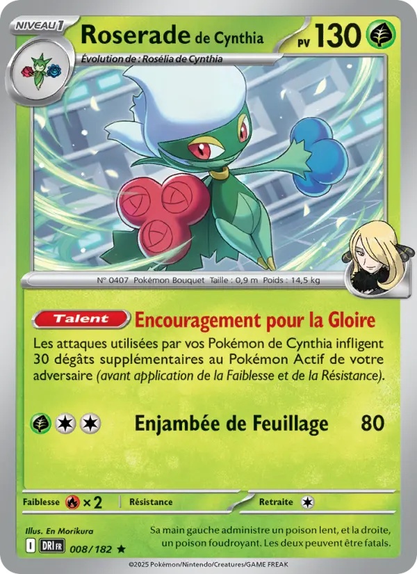 Roserade de Cynthia 008/182 Reverse