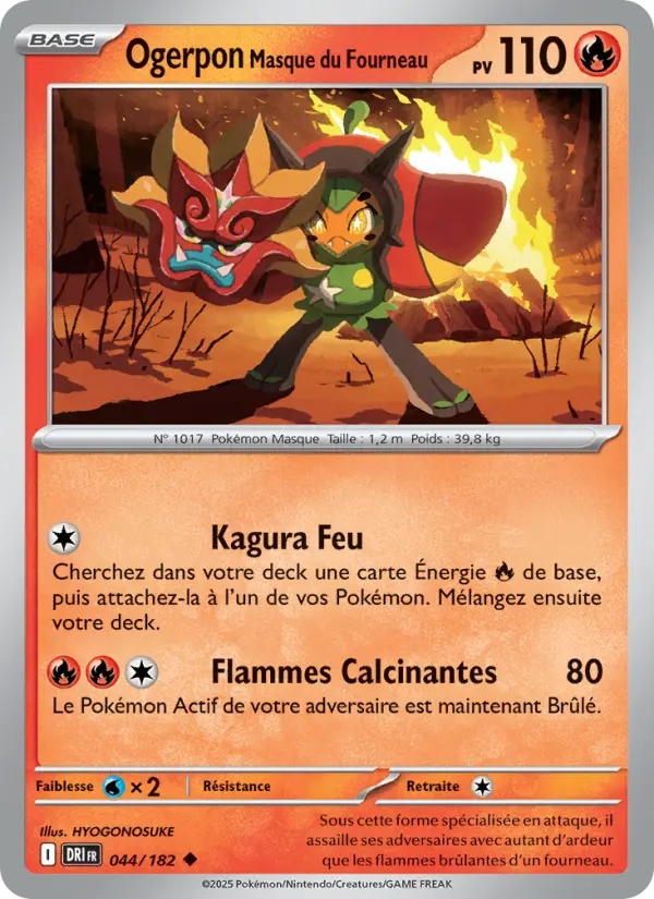 Ogerpon Masque du Fourneau 044/182 Reverse