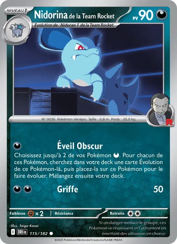 Nidorina de la Team Rocket 115/182 Reverse