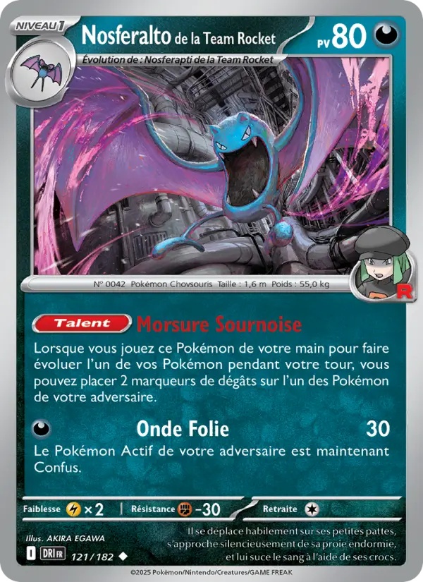 Nosferalto de la Team Rocket 121/182 Reverse