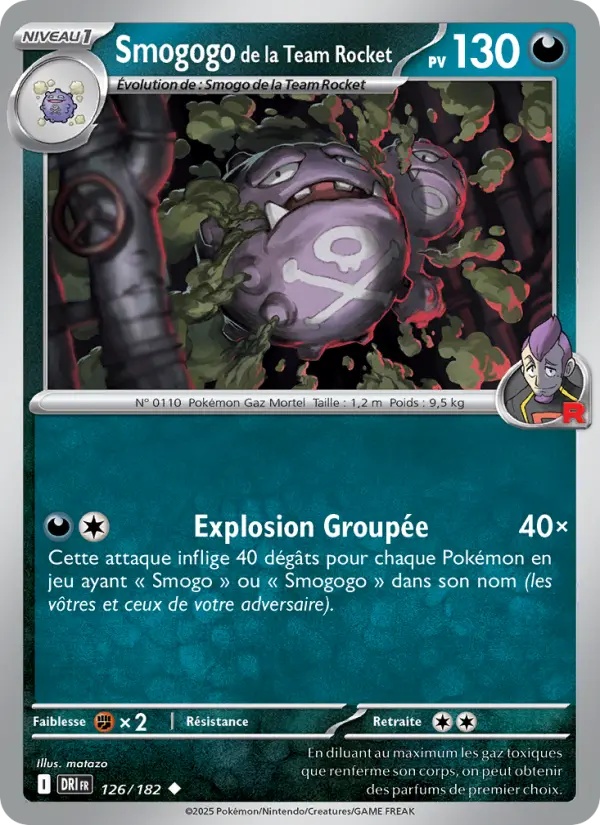 Smogogo de la Team Rocket 126/182 Reverse